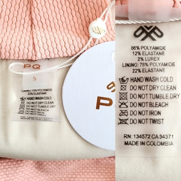 PQ Swim Coral Coast Chrissy Bandeau/Basic Ruched Bikini Bottom Set NWT Small - Picture 16 of 17